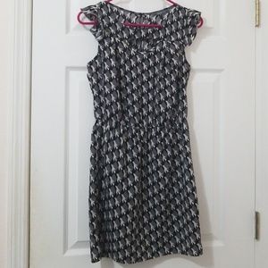 Sz xs airplane print cute cinched waist dress